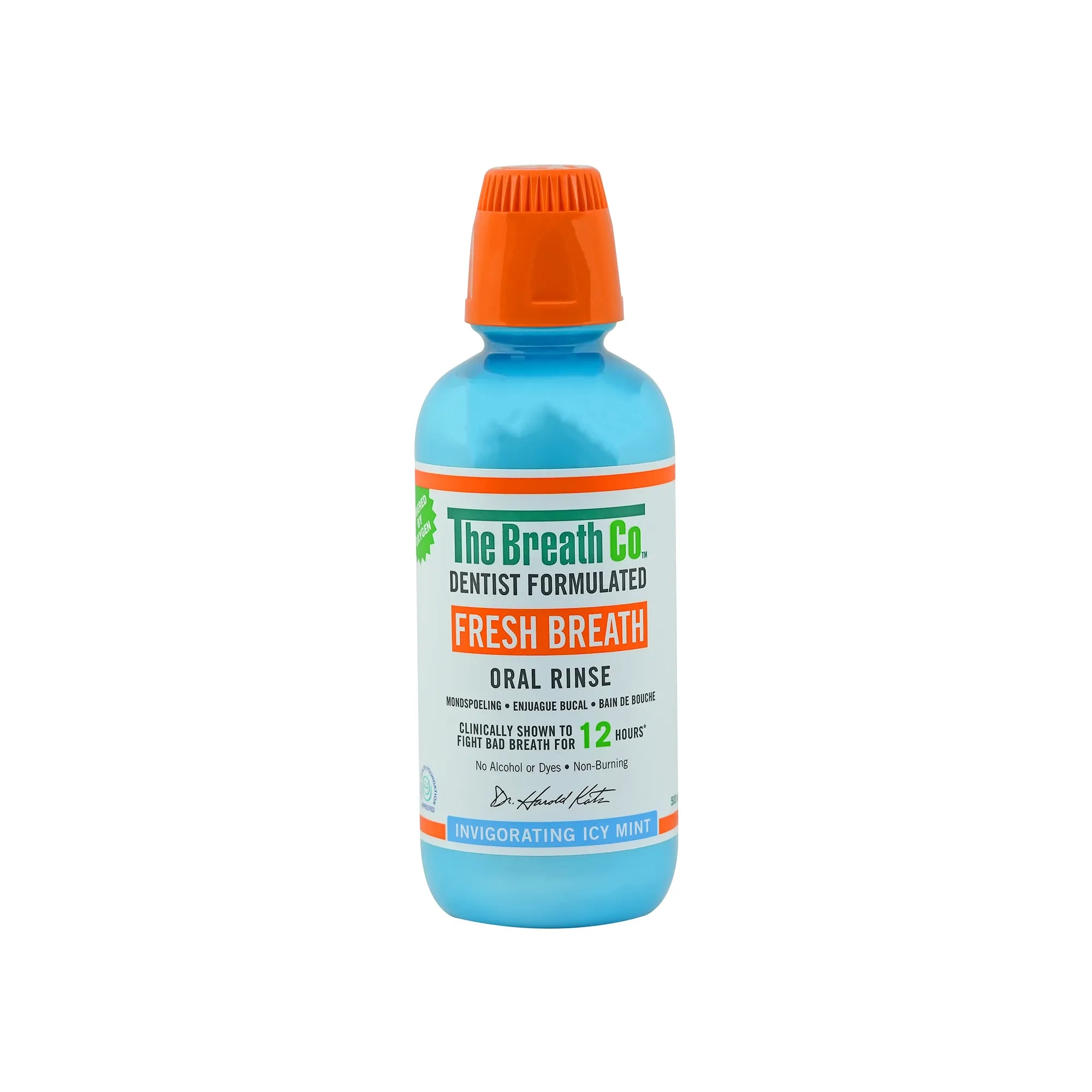 The Breath Co Fresh Breath Oral Rinse-Icy Mint 500ml