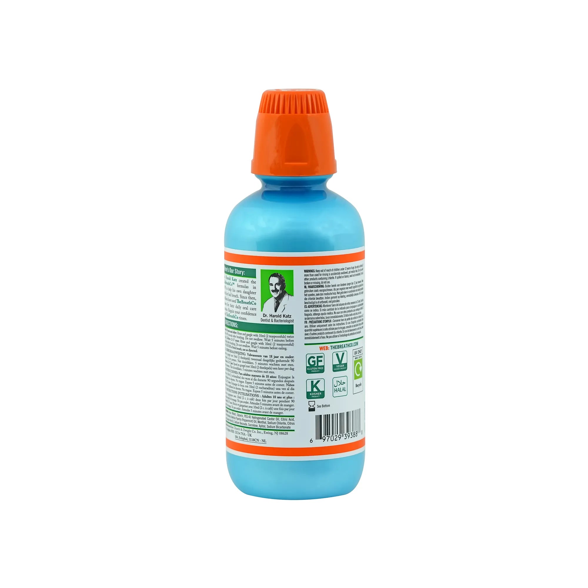 The Breath Co Fresh Breath Oral Rinse-Icy Mint 500ml