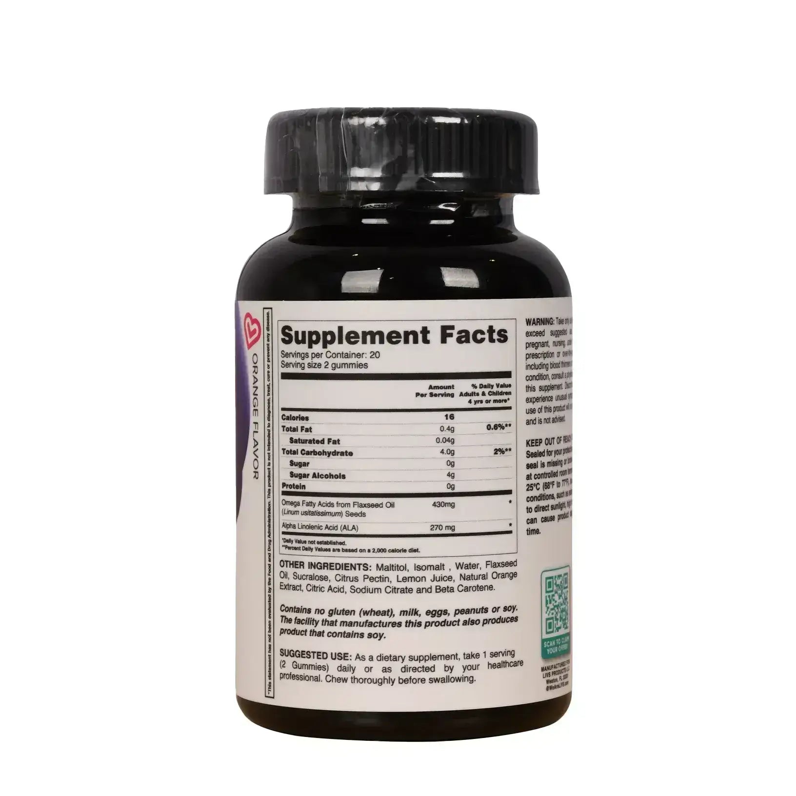 Livs Omega 3 Sugar Free Gummies - 40 Gummies