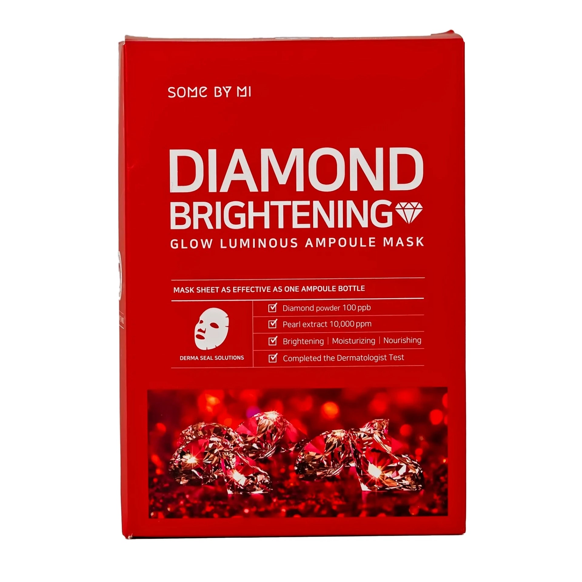 Some By Mi Red Diamond Brightening Glow Luminous Ampoule Mask 10 Masks ...