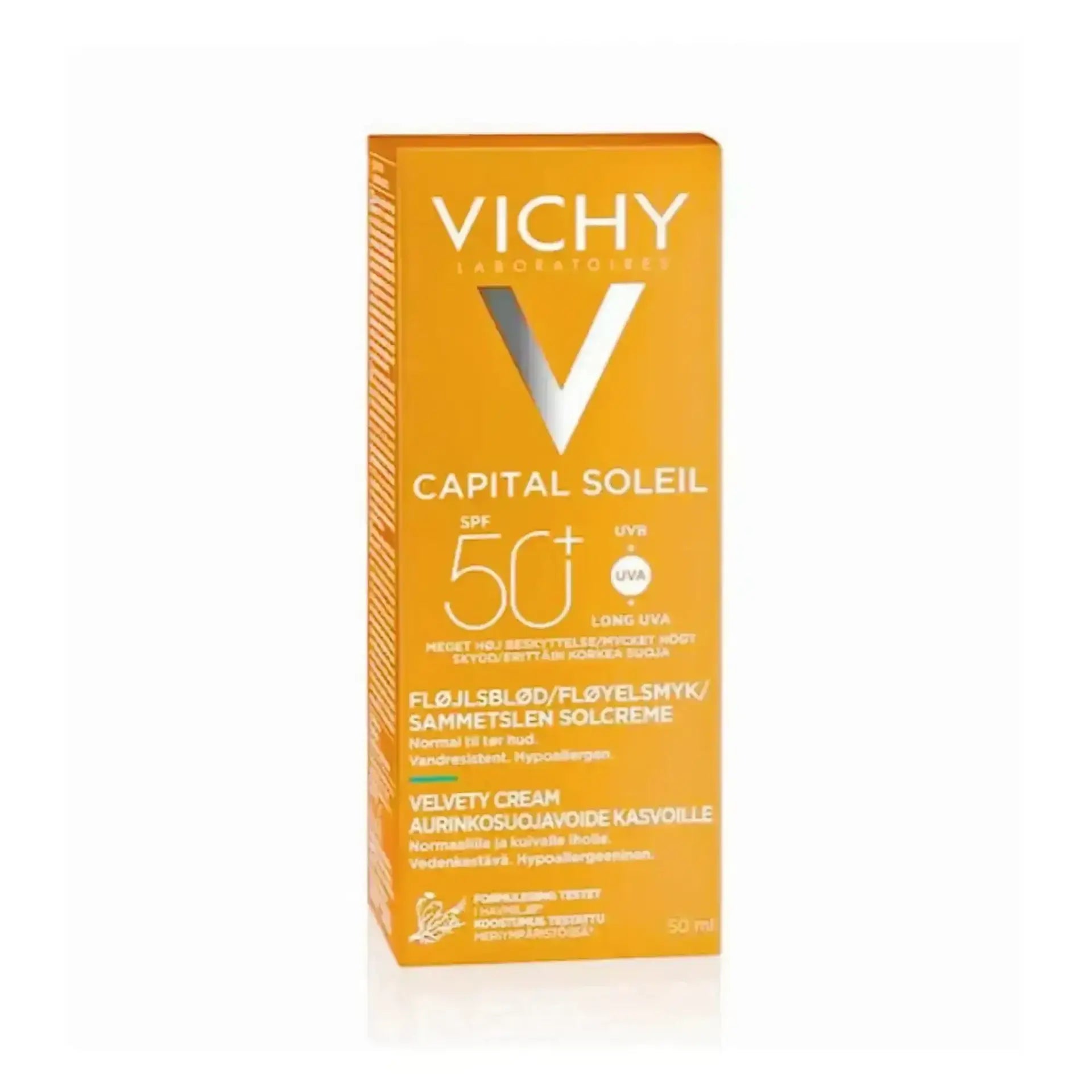 Vichy Capital Soleil SPF 50 Velvet Face Cream 50 mL to protect the skin from the sun