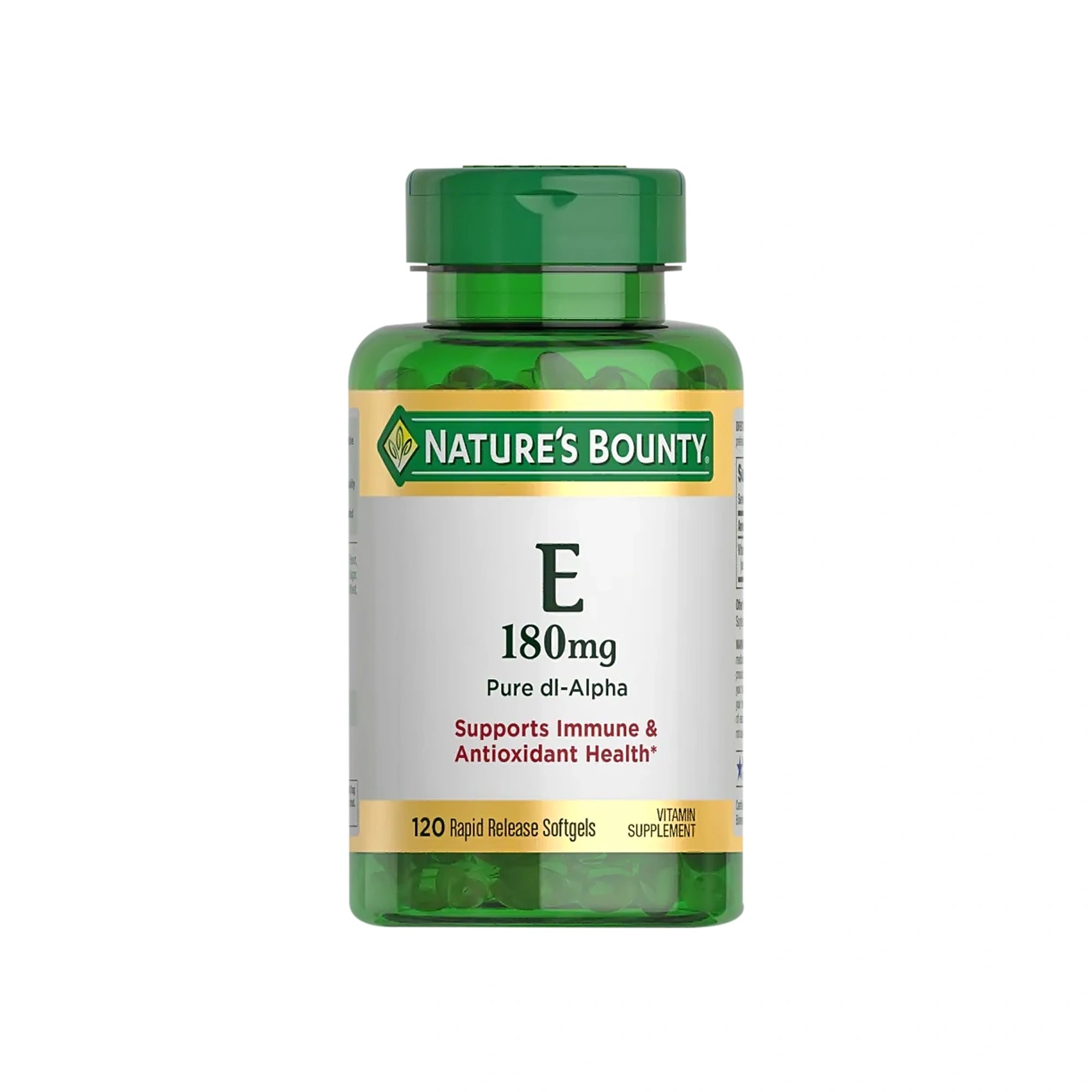 Natures Bounty Vitamin E 180 mg (400 IU) Dl-Alpha Softgels 120'S