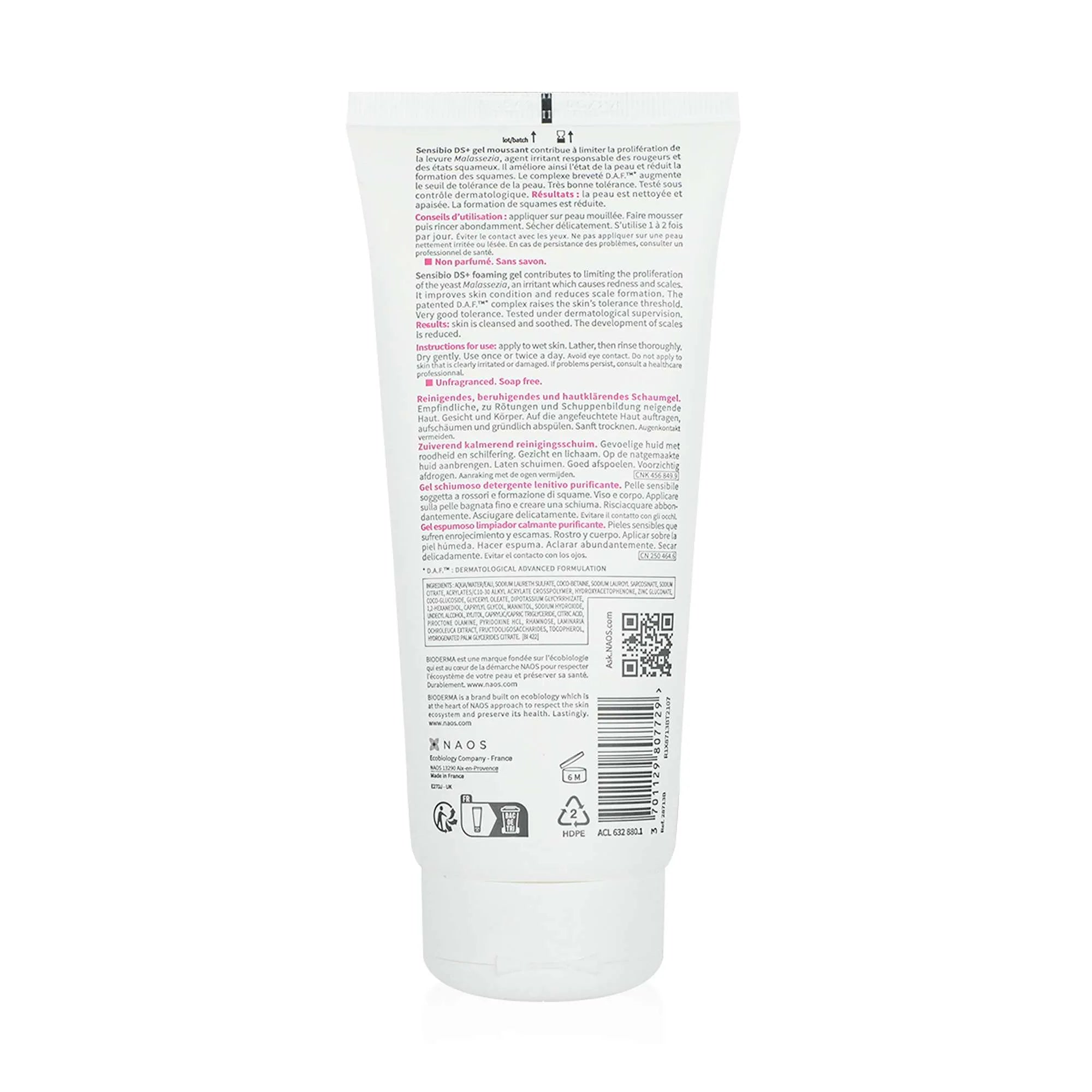 Bioderma Sensibio DS+ Cleansing Gel 200 mL for skin cleaning