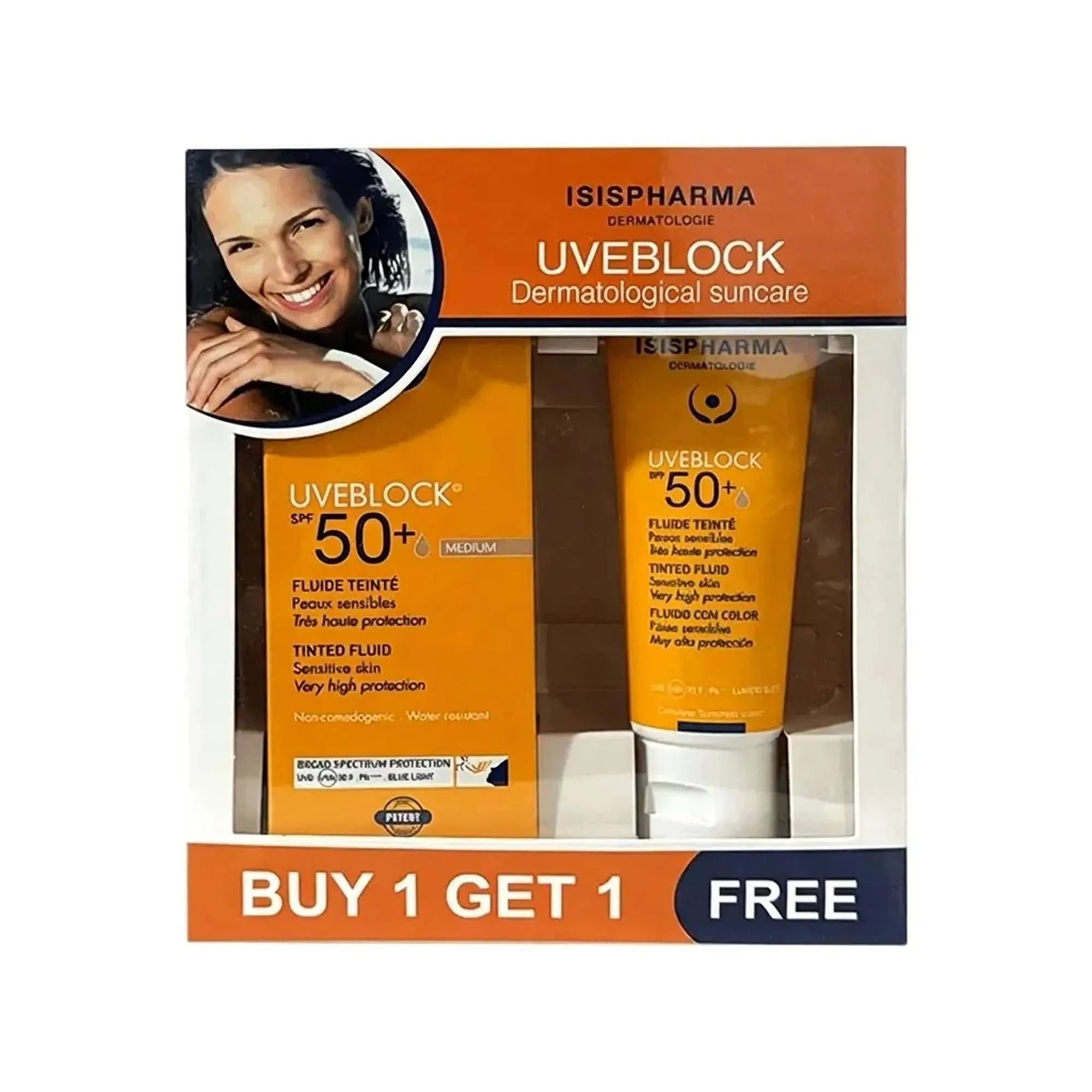 Isis Uveblock Spf50+ Light Tinted Fluid Package