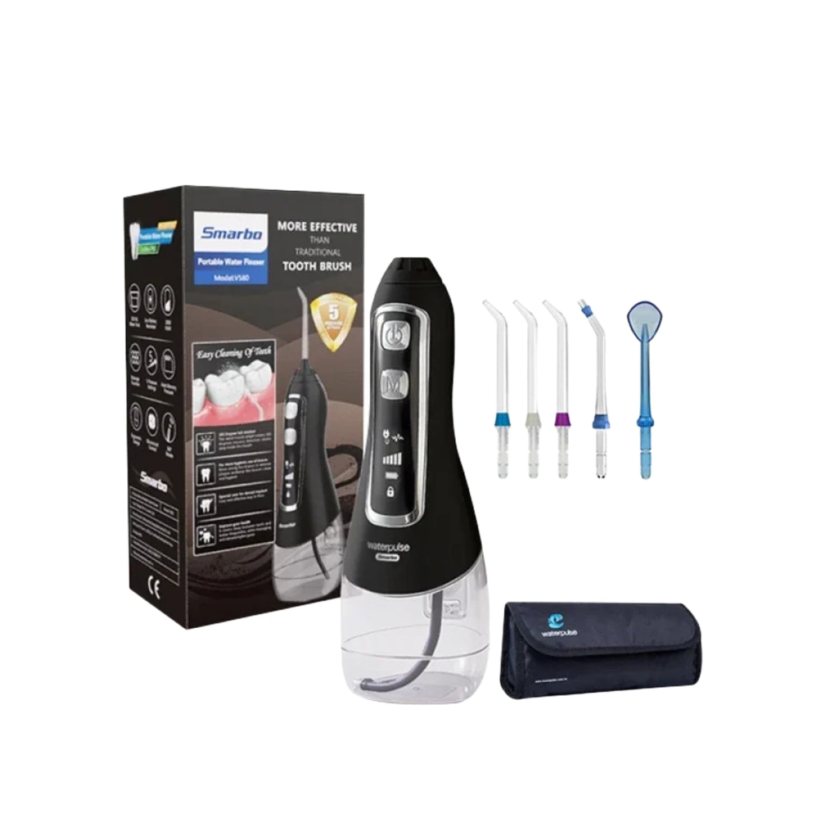 Water Pulse Portable Water Flosser V580 – Black